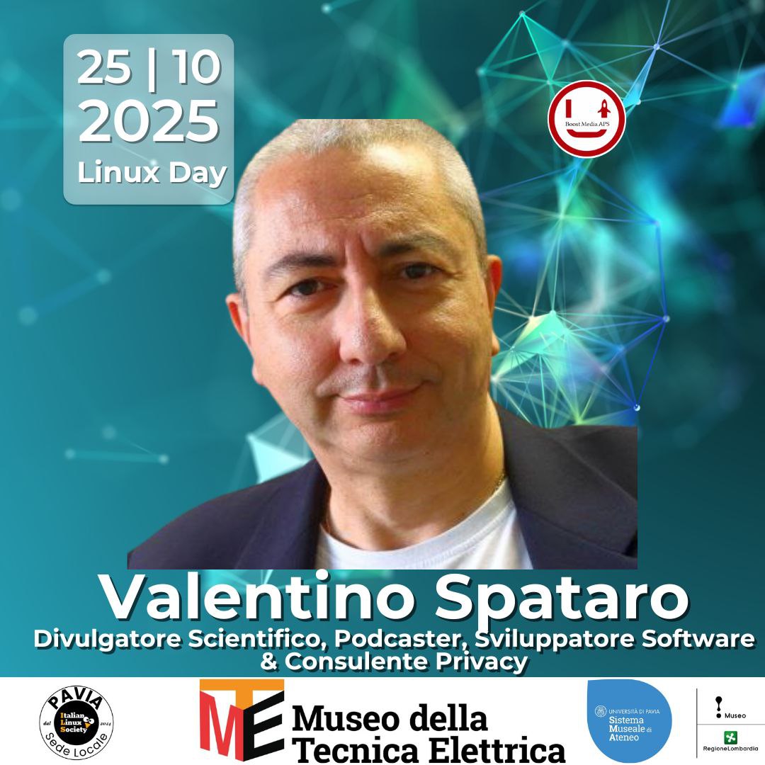 Valentino Spataro al Linux Day 2025 di Pavia